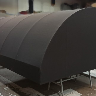 Fabric cutting for sewing was completed while employed at a previous company, IL, 2023