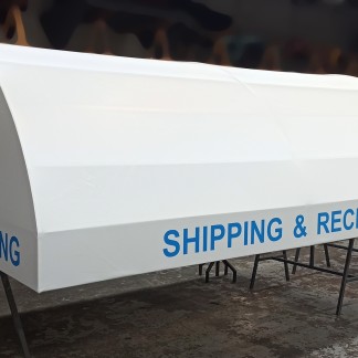 Before — torn covers and exposed frame, previous employer